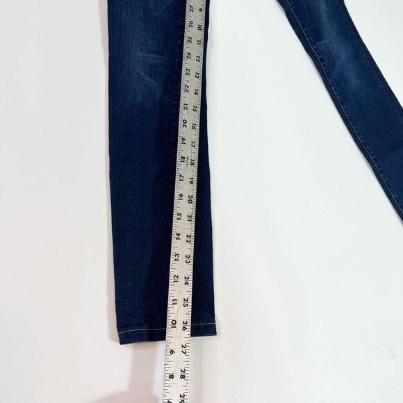 Frame Skinny Jeans Women's 26 Dark Blue Le Skinny Mid Rise Ankle Stretch Denim - Picture 4 of 10